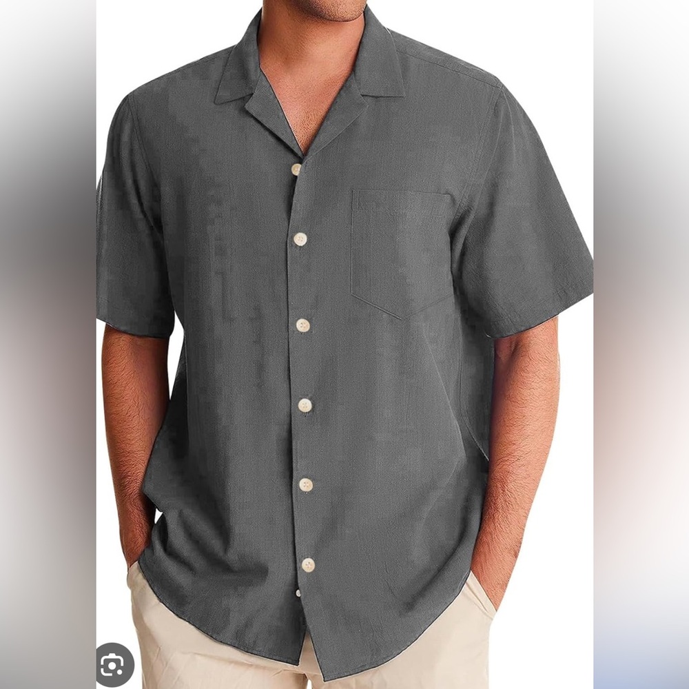 Casual Green Button Down Shirt with Relaxed Fit